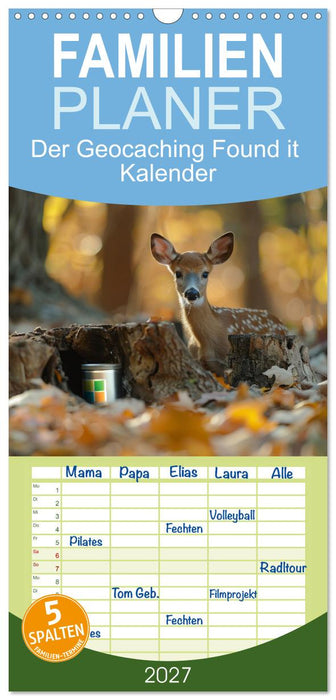 Der Geocaching Found it Kalender (CALVENDO Familienplaner 2027)