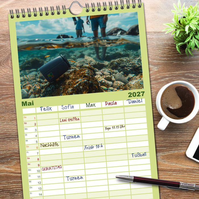 Der Geocaching Found it Kalender (CALVENDO Familienplaner 2027)