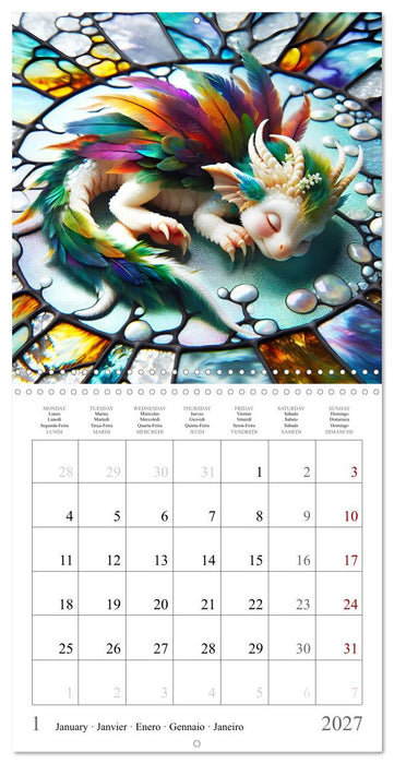 De jolis bébés dragons (CALVENDO Calendrier mensuel 2027)