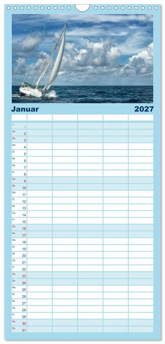 Karibische Segelträume (CALVENDO Familienplaner 2027)
