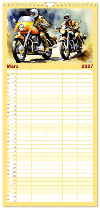 Sehnsucht Motorradfahren (CALVENDO Familienplaner 2027)