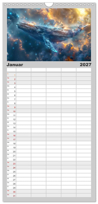Tiere im Weltraum (CALVENDO Familienplaner 2027)