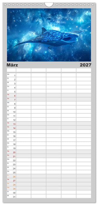 Tiere im Weltraum (CALVENDO Familienplaner 2027)