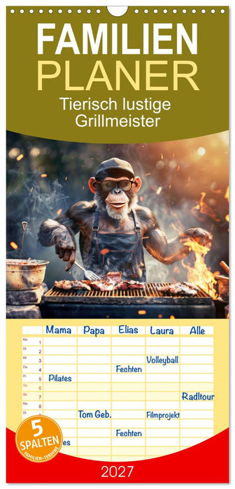 Tierisch lustige Grillmeister (CALVENDO Familienplaner 2027)