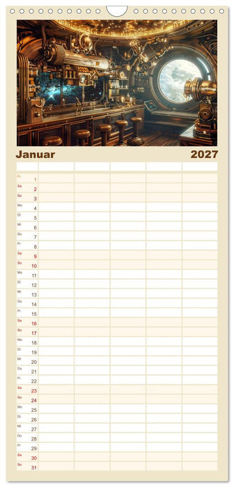 Steampunk im Weltall (CALVENDO Familienplaner 2027)