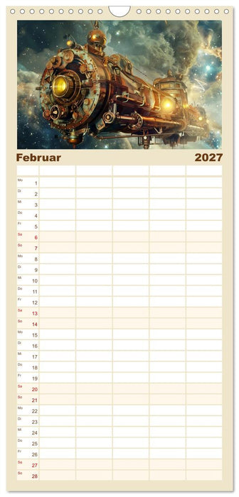 Steampunk im Weltall (CALVENDO Familienplaner 2027)