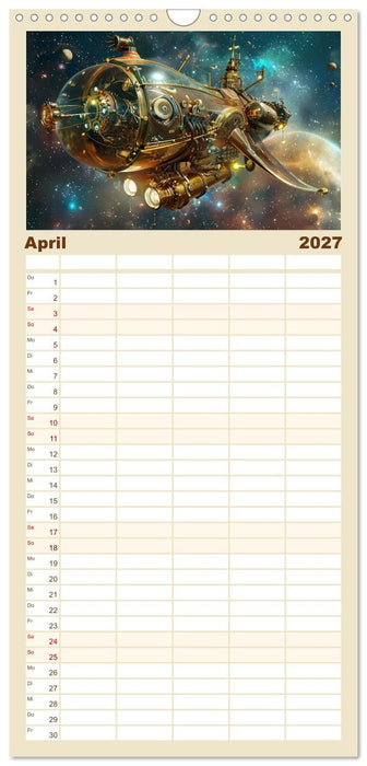 Steampunk im Weltall (CALVENDO Familienplaner 2027)