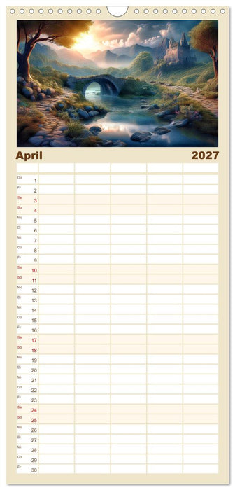 Landschaft romantisch gesehen (CALVENDO Familienplaner 2027)