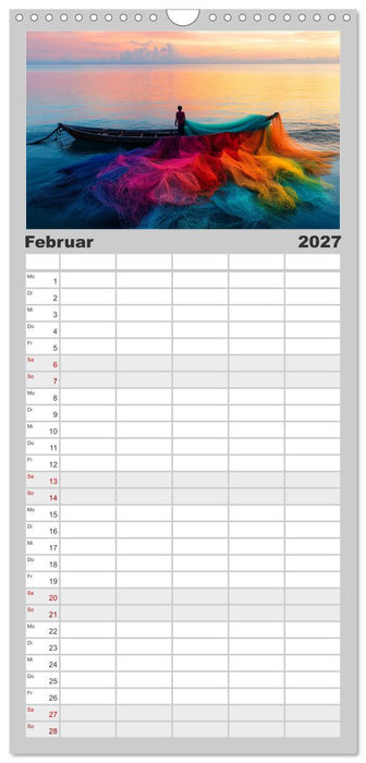 Netzpoesie: Ein Jahr in Farben (CALVENDO Familienplaner 2027)