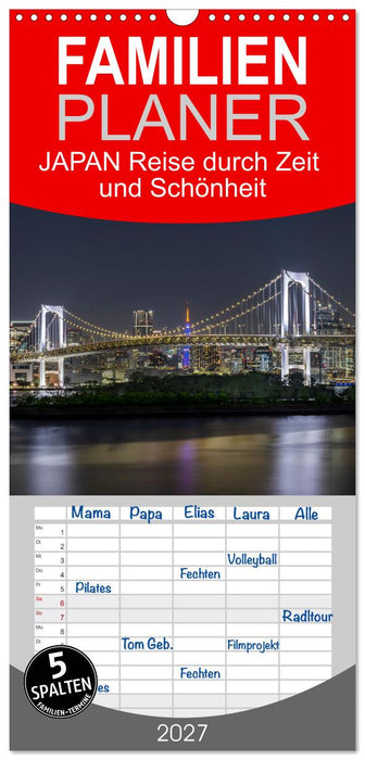 JAPAN Reise durch Zeit und Schönheit (CALVENDO Familienplaner 2027)