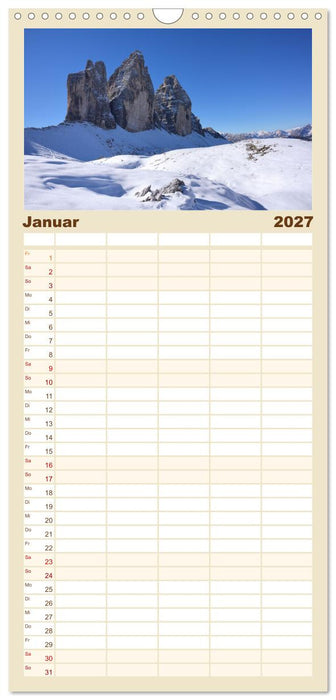 Sextener Dolomiten (CALVENDO Familienplaner 2027)