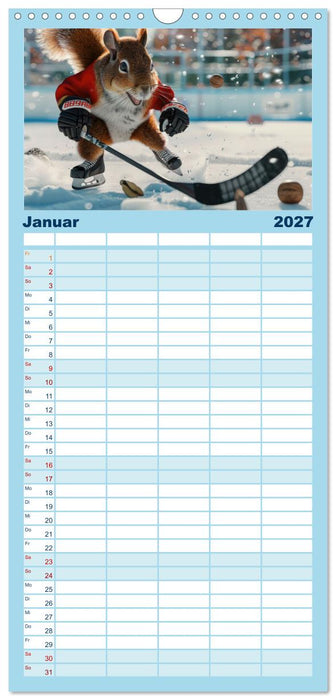 Der tierisch lustige Eishockey Kalender (CALVENDO Familienplaner 2027)