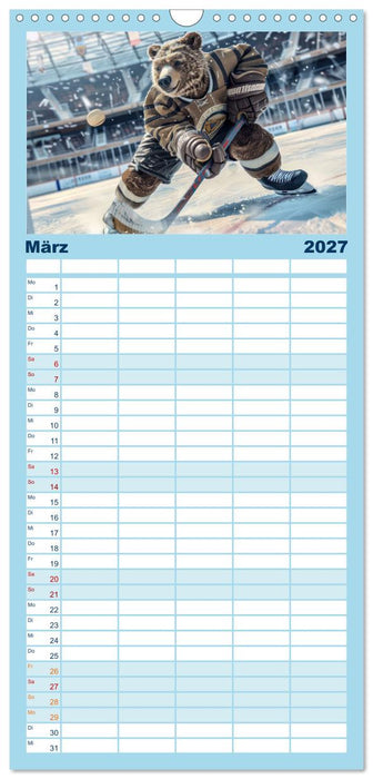 Der tierisch lustige Eishockey Kalender (CALVENDO Familienplaner 2027)
