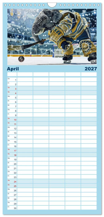 Der tierisch lustige Eishockey Kalender (CALVENDO Familienplaner 2027)