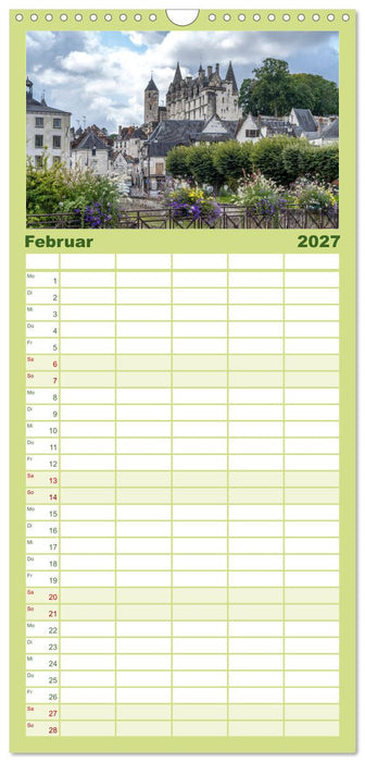 Die Schlösser im Tal der Loire (CALVENDO Familienplaner 2027)