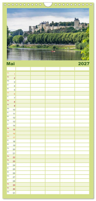 Die Schlösser im Tal der Loire (CALVENDO Familienplaner 2027)