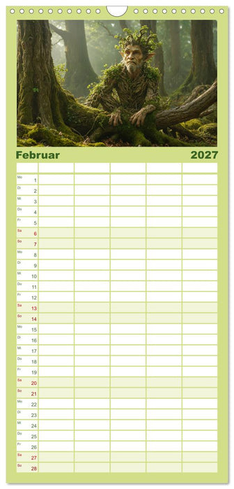 Keltische Legenden - Die kleinen Wesen der Natur (CALVENDO Familienplaner 2027)
