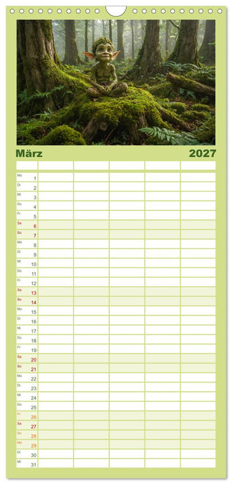 Keltische Legenden - Die kleinen Wesen der Natur (CALVENDO Familienplaner 2027)