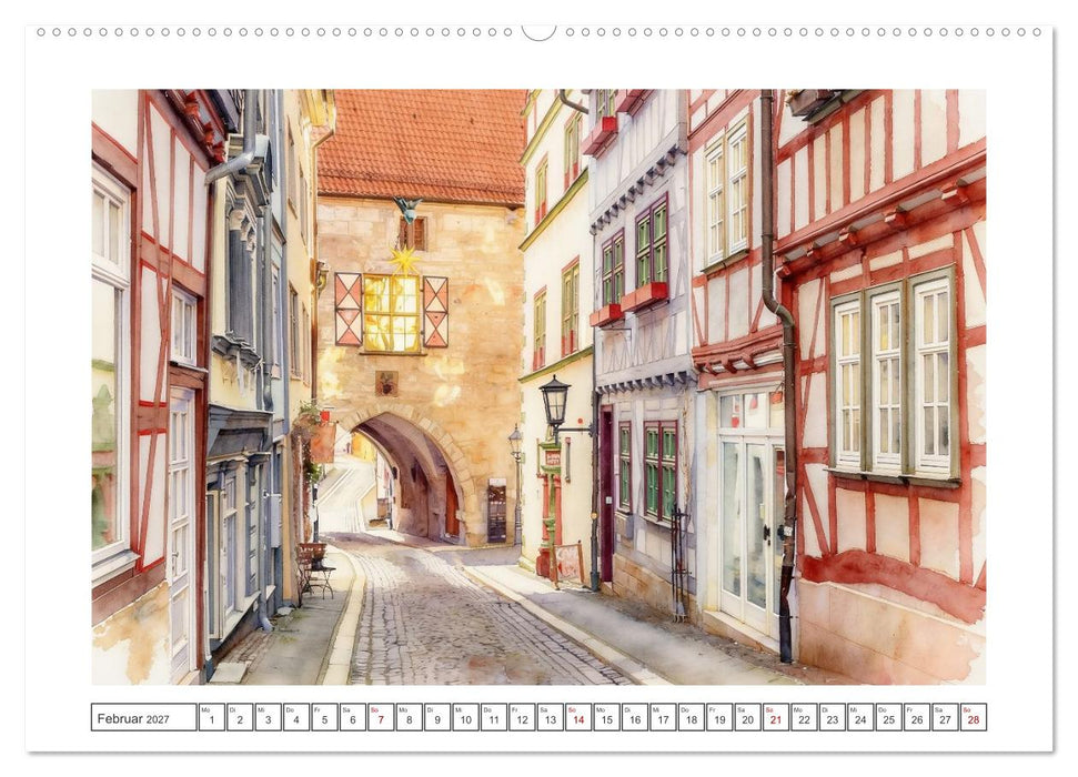 Historische Altstädte in Thüringen (CALVENDO Premium Wandkalender 2027)