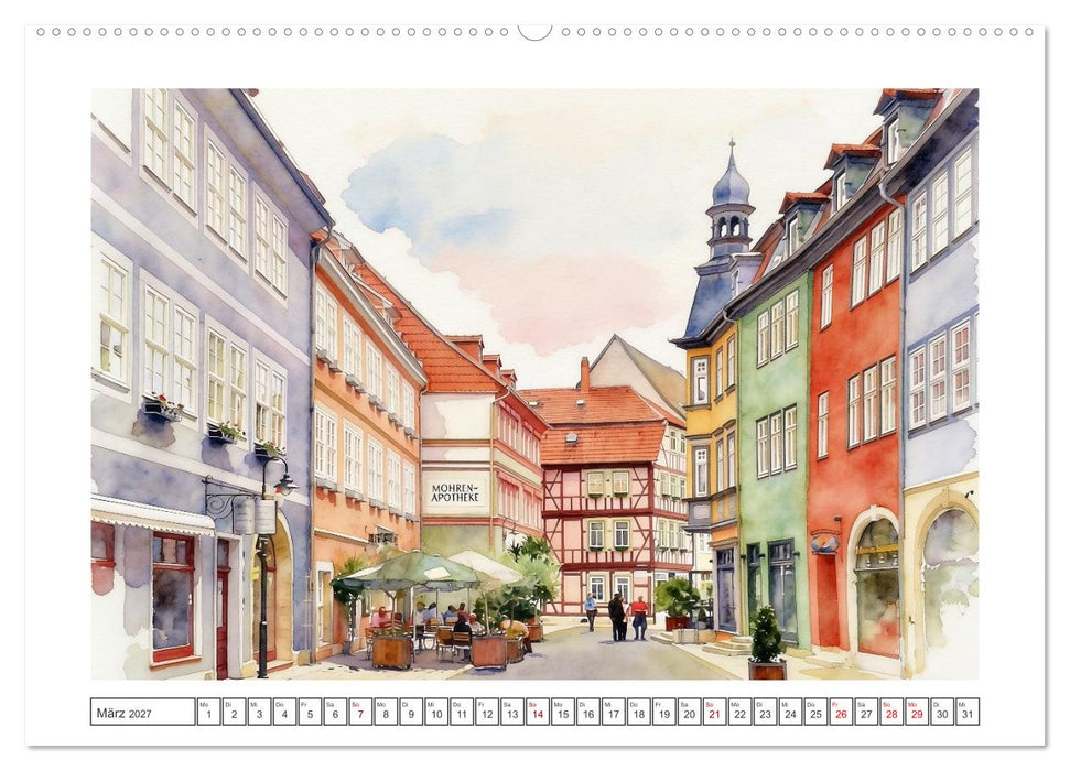 Historische Altstädte in Thüringen (CALVENDO Premium Wandkalender 2027)
