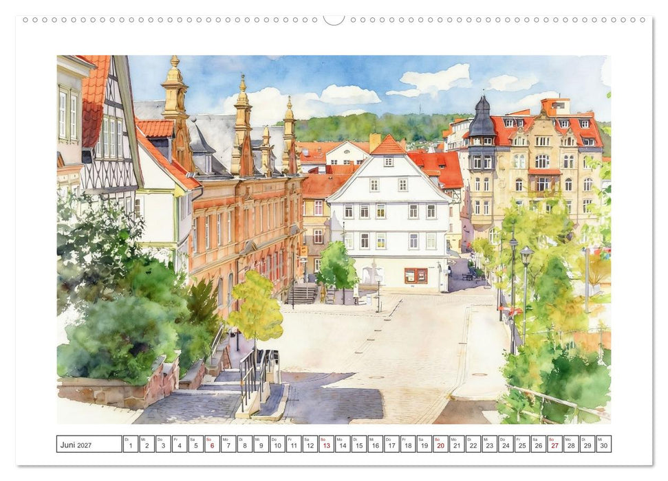 Historische Altstädte in Thüringen (CALVENDO Premium Wandkalender 2027)