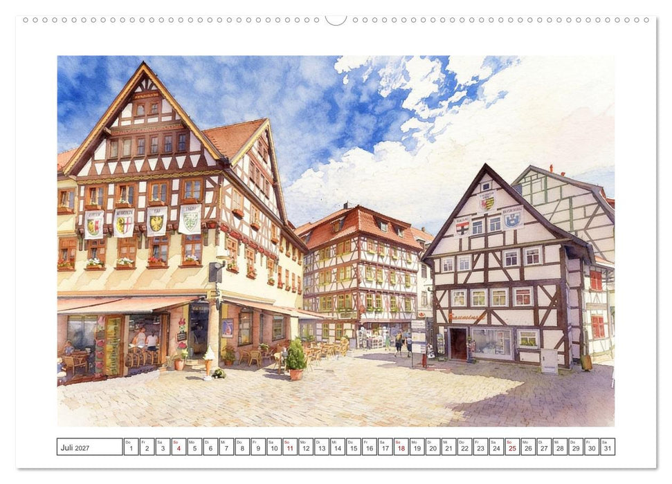 Historische Altstädte in Thüringen (CALVENDO Premium Wandkalender 2027)