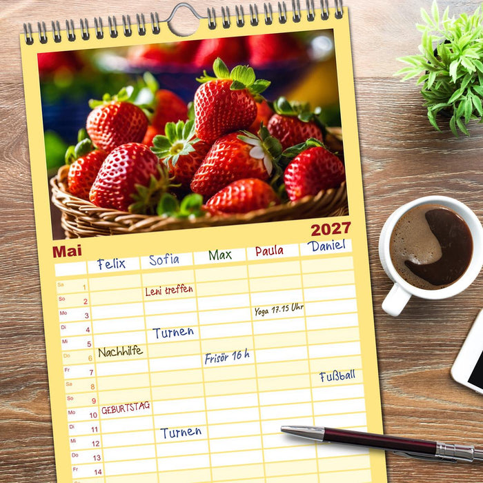 Gesundes frisches Obst (CALVENDO Familienplaner 2027)