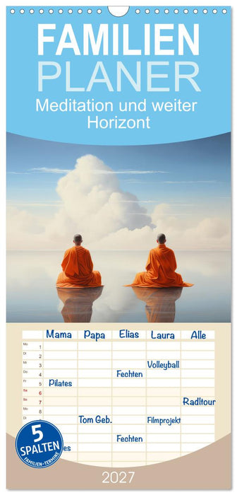 Meditation und weiter Horizont (CALVENDO Familienplaner 2027)