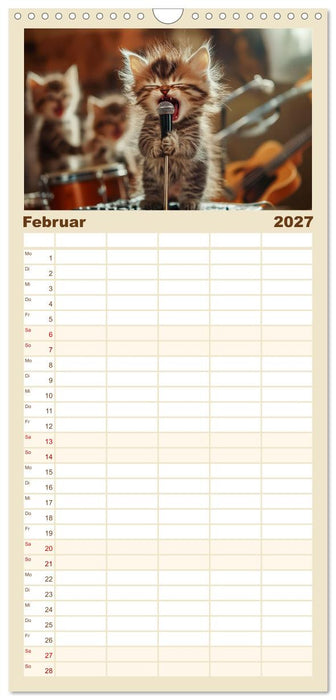 Miau-sikalische Momente (CALVENDO Familienplaner 2027)