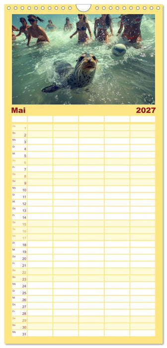 Tierische Balljunkies (CALVENDO Familienplaner 2027)