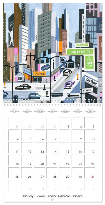 NEW YORK, d'hier à aujourd'hui (CALVENDO Calendrier mensuel 2027)