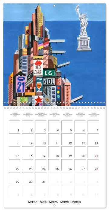 NEW YORK, d'hier à aujourd'hui (CALVENDO Calendrier mensuel 2027)