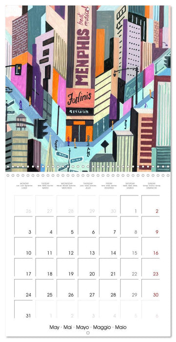 NEW YORK, d'hier à aujourd'hui (CALVENDO Calendrier mensuel 2027)