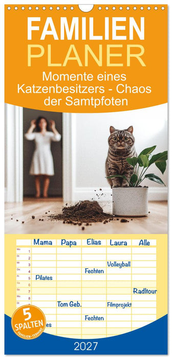 Momente eines Katzenbesitzers - Chaos der Samtpfoten (CALVENDO Familienplaner 2027)