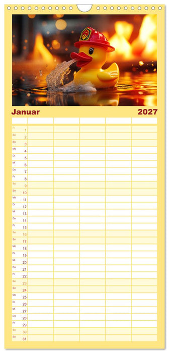 Badeenten Kalender - Quietscheenten in der Berufswelt (CALVENDO Familienplaner 2027)