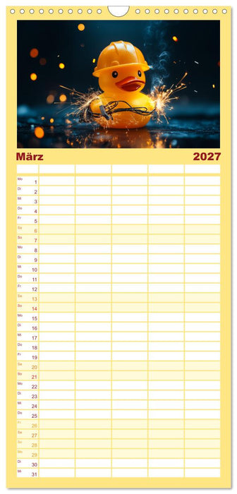 Badeenten Kalender - Quietscheenten in der Berufswelt (CALVENDO Familienplaner 2027)