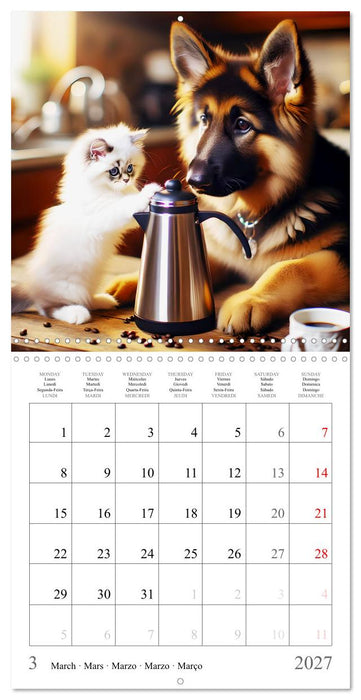 Des amis inhabituels (CALVENDO Calendrier mensuel 2027)