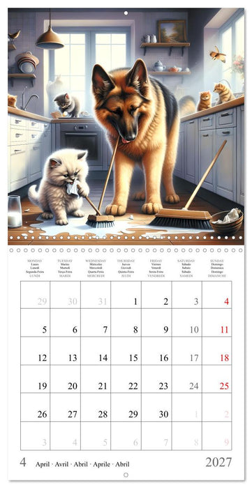 Des amis inhabituels (CALVENDO Calendrier mensuel 2027)