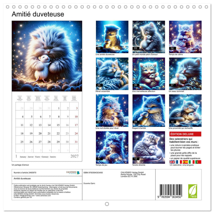 Amitié duveteuse (CALVENDO Calendrier mensuel 2027)