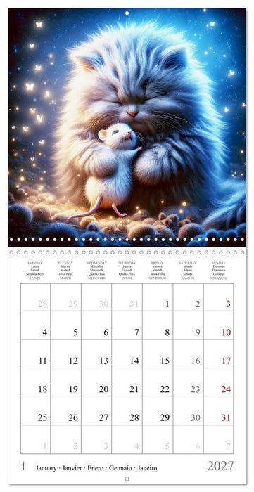 Amitié duveteuse (CALVENDO Calendrier mensuel 2027)