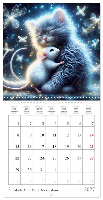 Amitié duveteuse (CALVENDO Calendrier mensuel 2027)