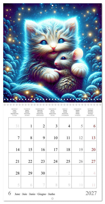 Amitié duveteuse (CALVENDO Calendrier mensuel 2027)