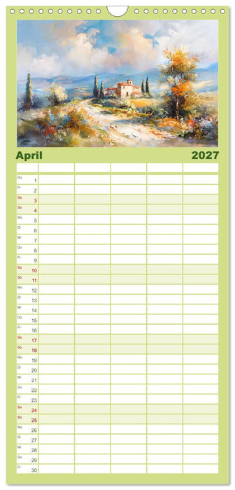 Toskana bis Provence (CALVENDO Familienplaner 2027)