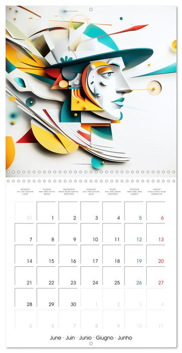 Les visages de l'origami (CALVENDO Calendrier mensuel 2027)
