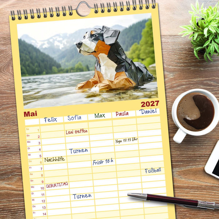 Wenn Papier zum Leben erwacht (CALVENDO Familienplaner 2027)