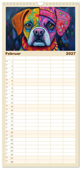 Bunte Boxer (CALVENDO Familienplaner 2027)