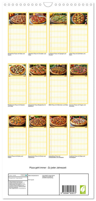 Pizza geht immer - Zu jeder Jahreszeit (CALVENDO Familienplaner 2027)