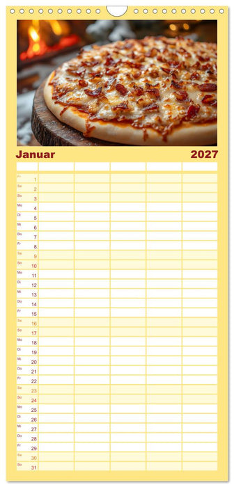 Pizza geht immer - Zu jeder Jahreszeit (CALVENDO Familienplaner 2027)