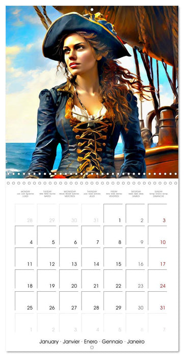 Female Pirates - Courage and Adventure (CALVENDO Monthly Calendar 2027)