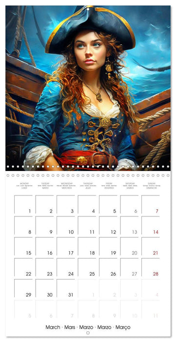Female Pirates - Courage and Adventure (CALVENDO Monthly Calendar 2027)